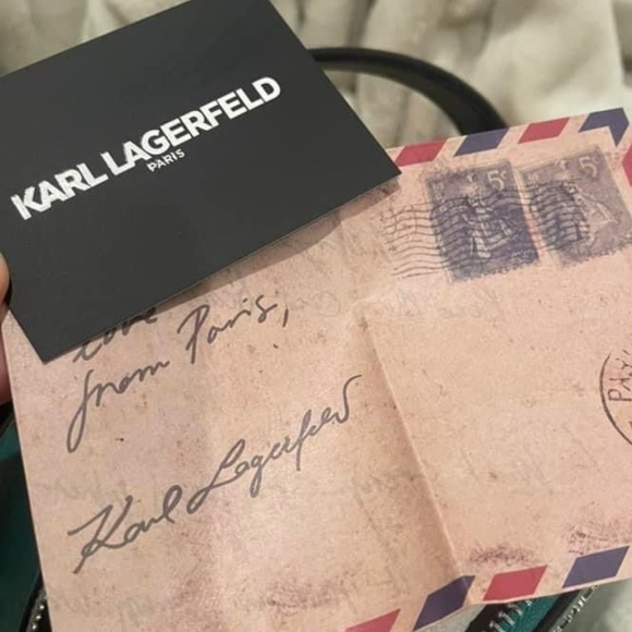 Karl Lagerfeld Paris Teal Dome Crossbody Bag - Picture 6 of 6